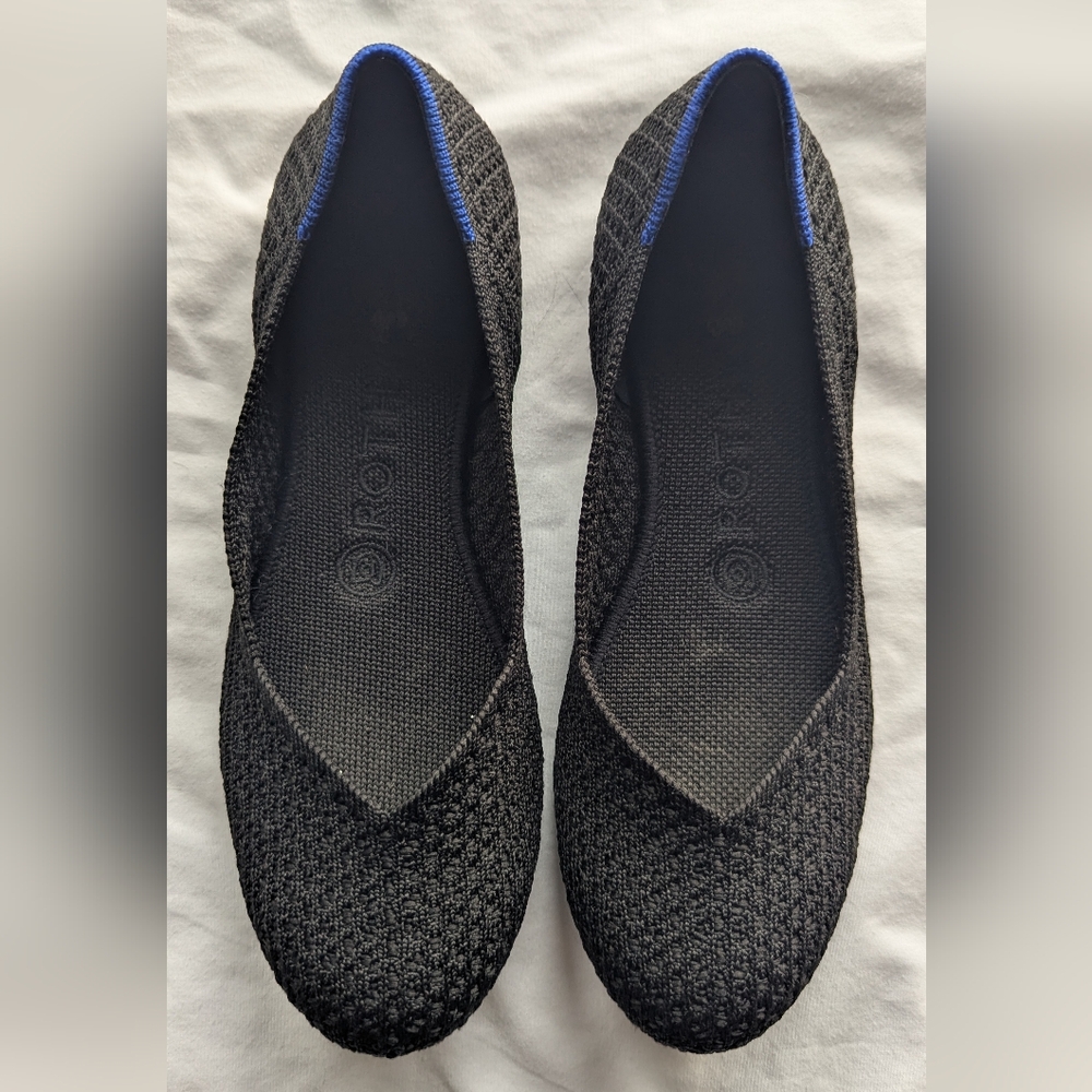 Rothy's The Flat Size 7 Black Honeycomb Women's